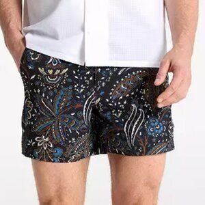 VRST Men's 6" Resort Short, Wallflower Black Multicolor, Medium, NWT